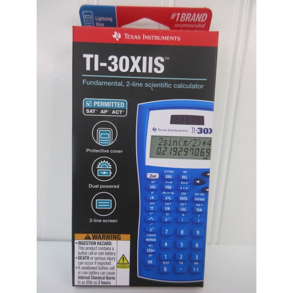Texas Instruments TI-30XIIS Scientific Calculator 2 line Blue School Sealed Box